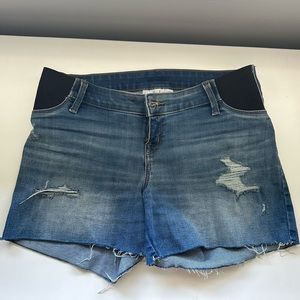 Isabel maternity jean midi short size: 6